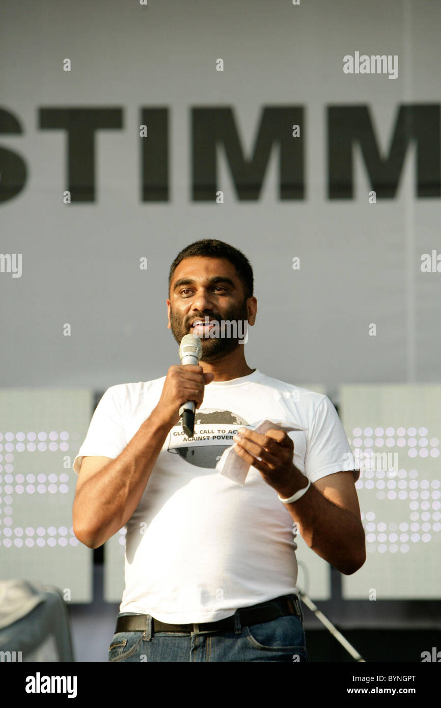 Kumi Naidoo aus Südafrika, "Stimmen Gegen" Armut"" Konzert an der IGA Rostock, Deutschland - 07.06.07 Stockfoto