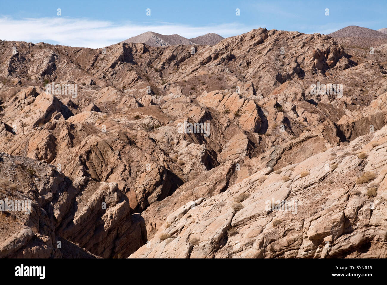 Borrego Badlands im Anza-Borrego Desert State Park, California, USA Stockfoto