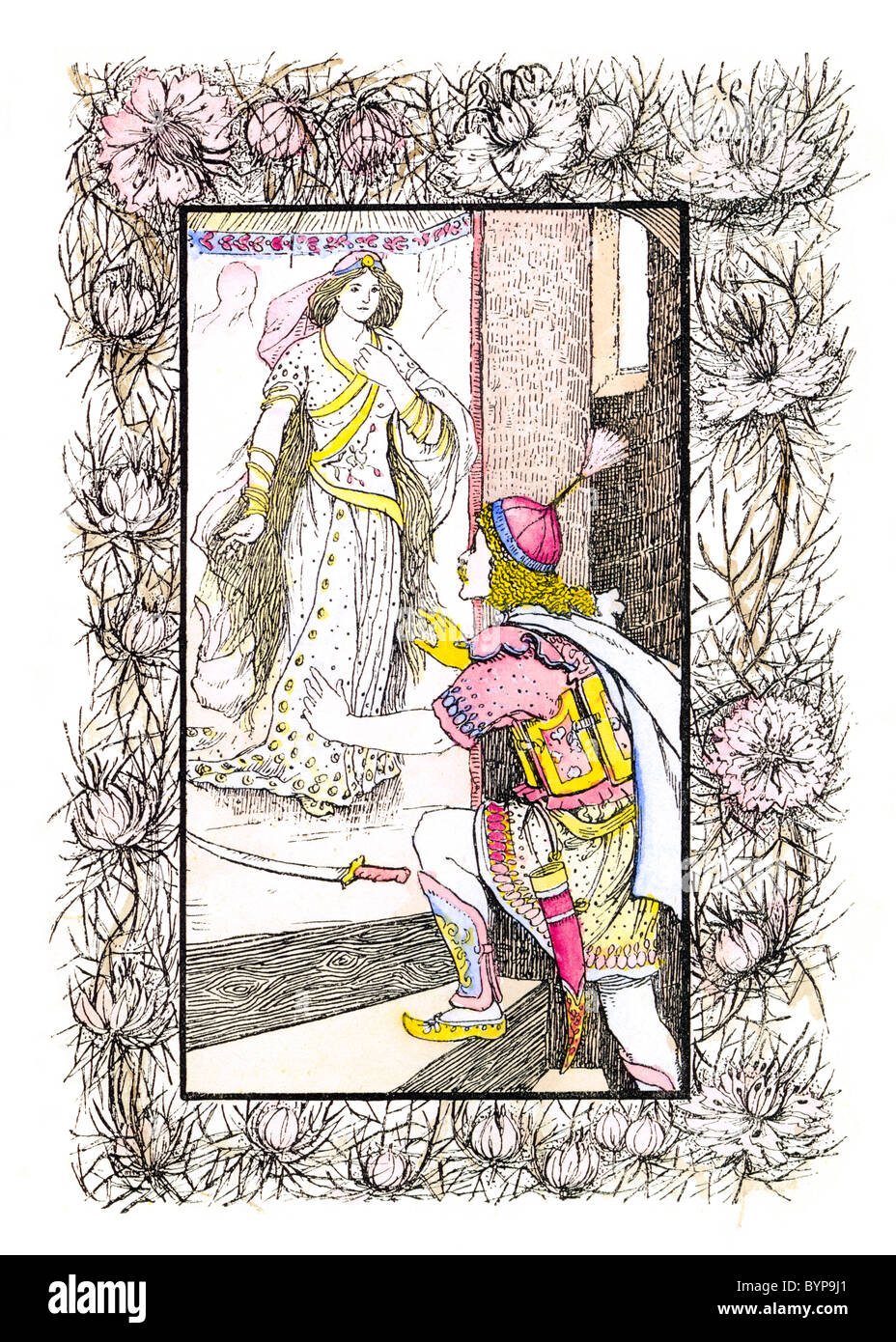 Der Prinz mit der goldenen Hand (Hand-farbige Version; 1896) Stockfoto