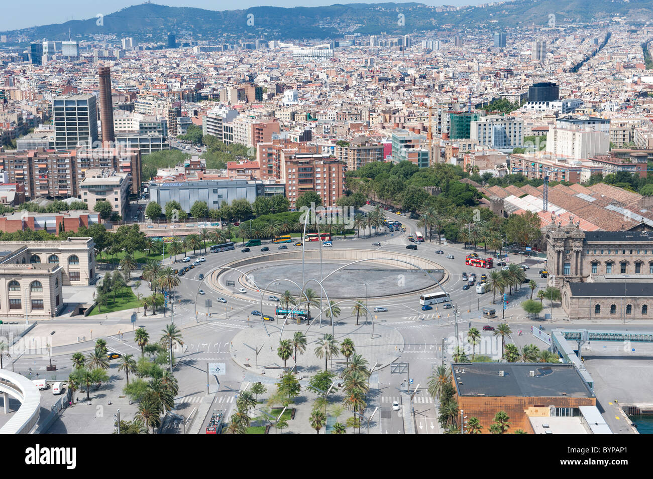 Erhöhten Blick auf Barcelona Spanien Stockfoto