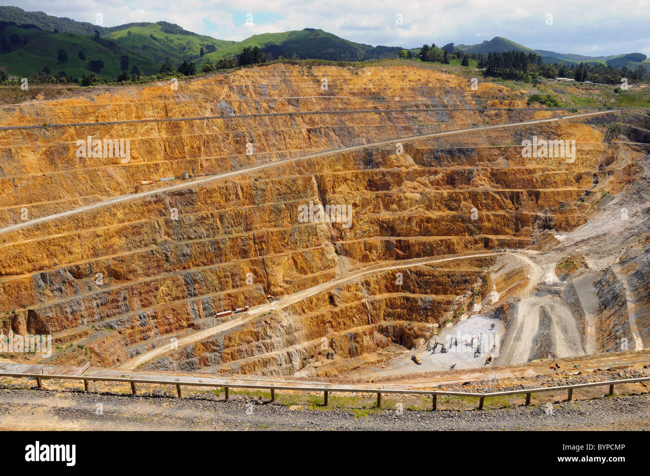 Details der Martha Tagebau Gold mine in Waihi in Neuseeland Stockfoto