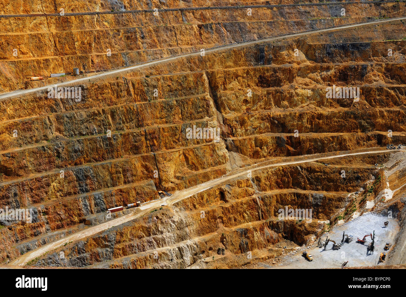 Details der Martha Tagebau Gold mine in Waihi in Neuseeland Stockfoto