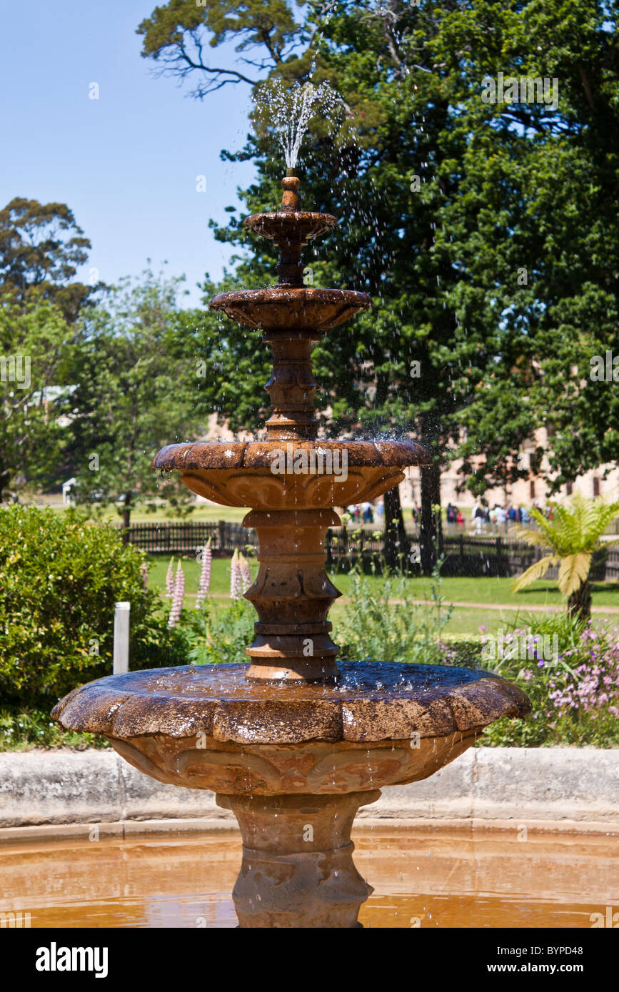 Brunnen in Regierung Garten Port Arthur, Tasmanien Stockfoto
