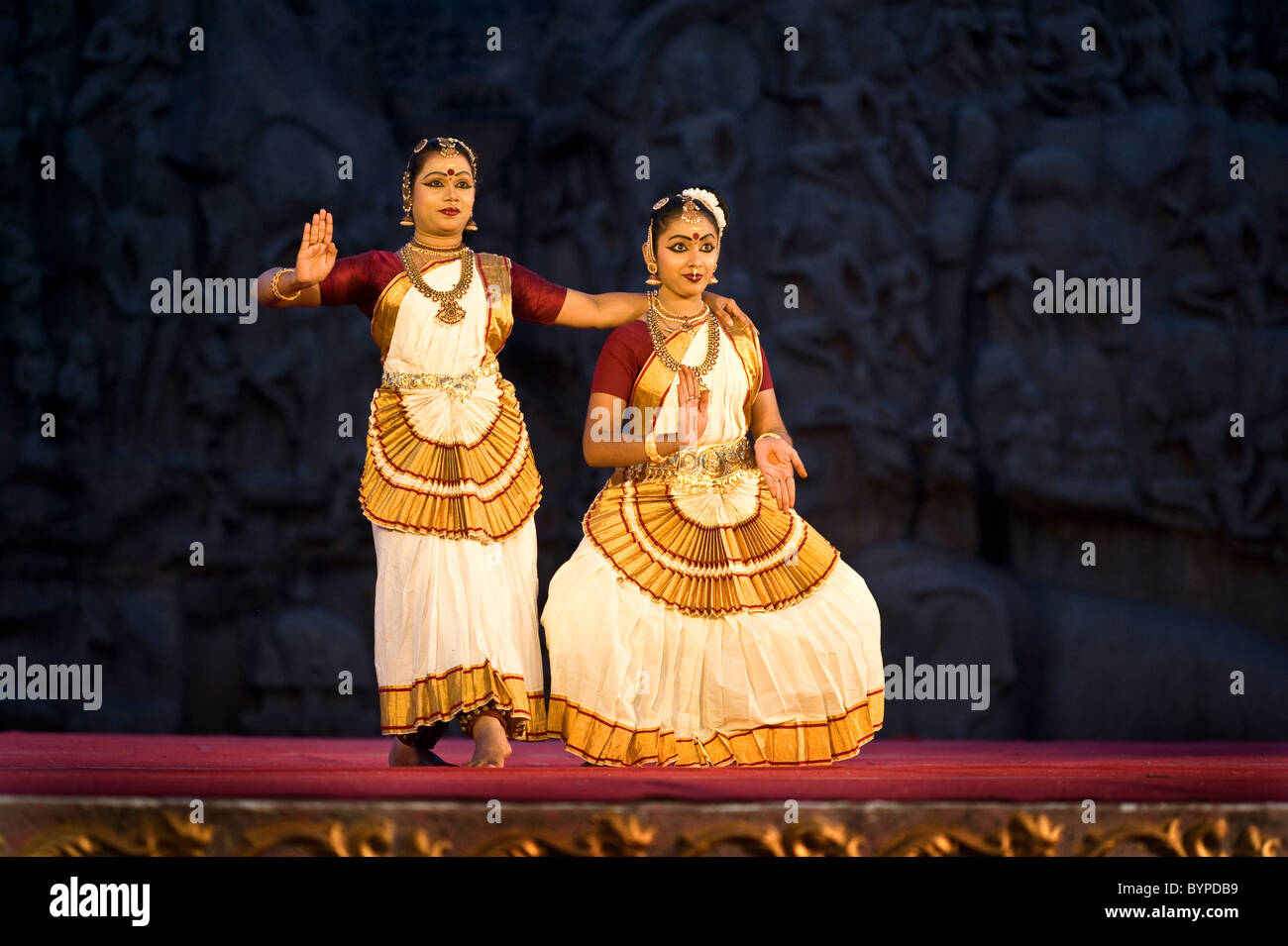 Mamallapuram-Tanz-Festival 2011.  Einen Monat lang Feier von klassische Musik und Tanz aus allen Teilen von Indien. Stockfoto