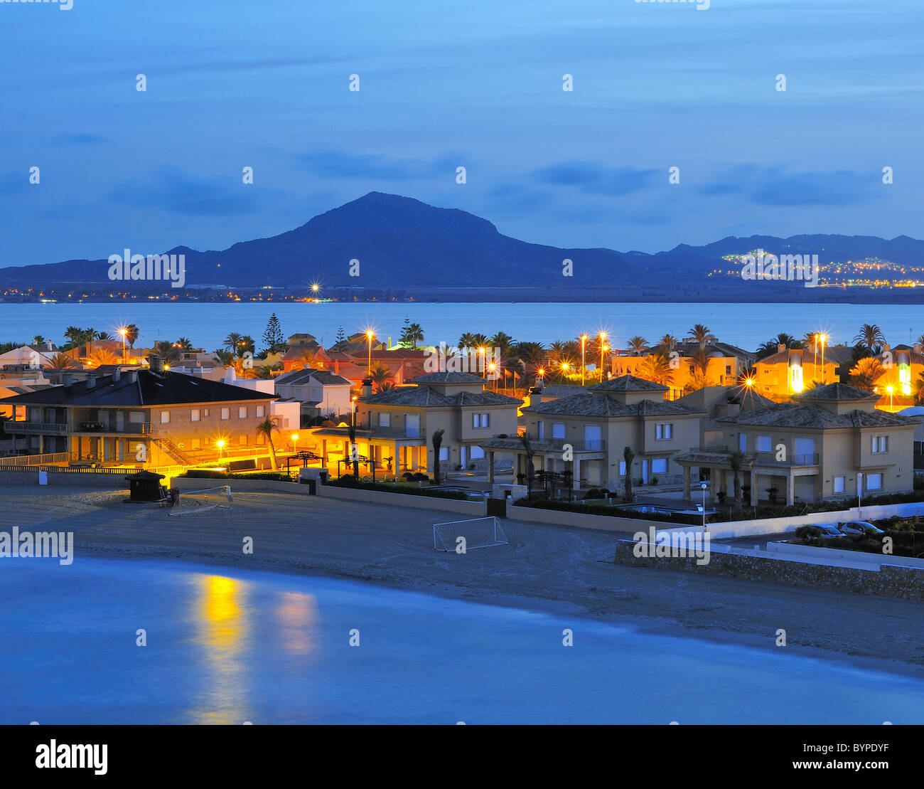 Blick auf la Manga del Mar Menor, Murcia, Spanien Stockfoto