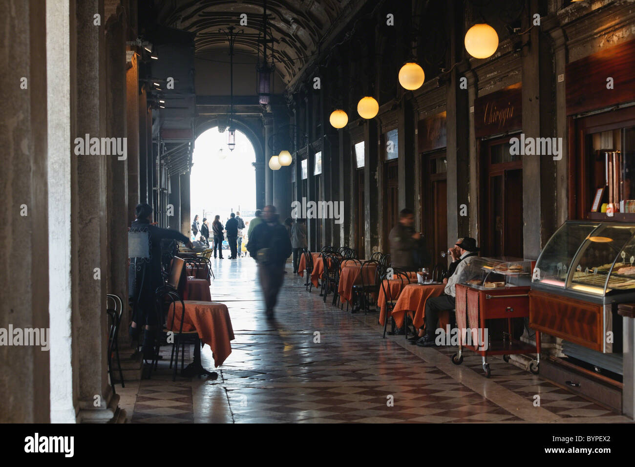 Altes Café Haus, Markusplatz, Venedig, Veneto, Italien Stockfoto