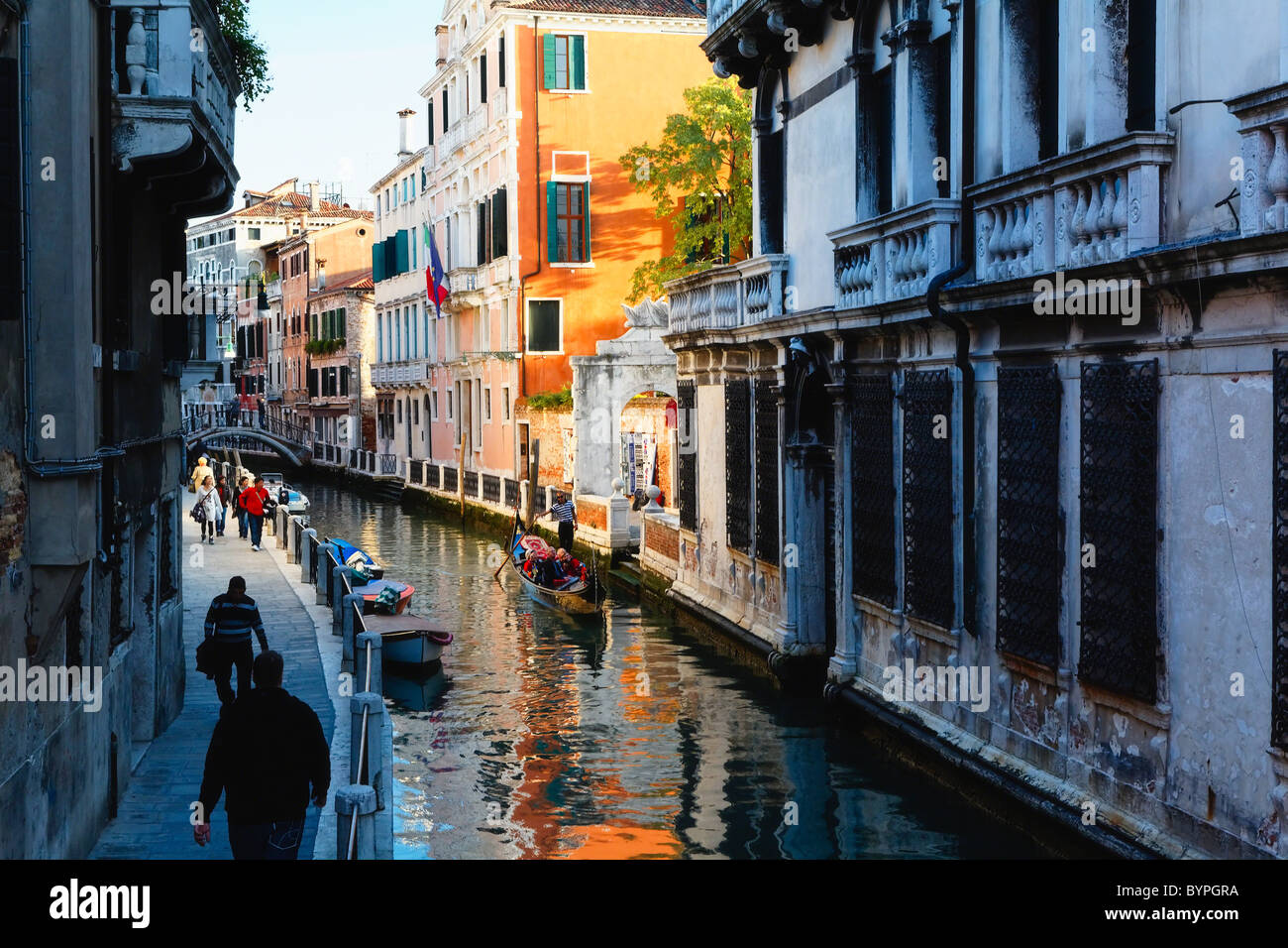 Kanal entlang Fondamenta Rio Marin o de garzotti, Venedig, Venetien, Italien Stockfoto