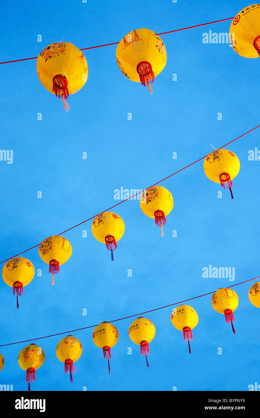 Chinesisches Neujahr in der Gerrard Street, Soho. Auch bekannt als Chinatown. Stockfoto