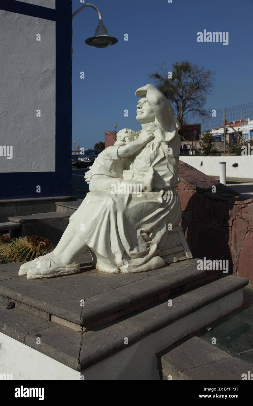 Skulptur in Agaete, Gran Canaria. Stockfoto
