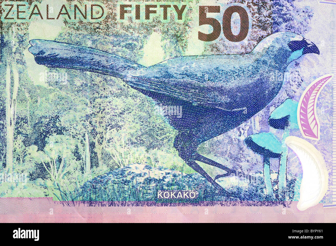 New Zealand 50 50-Dollar-Note. Stockfoto