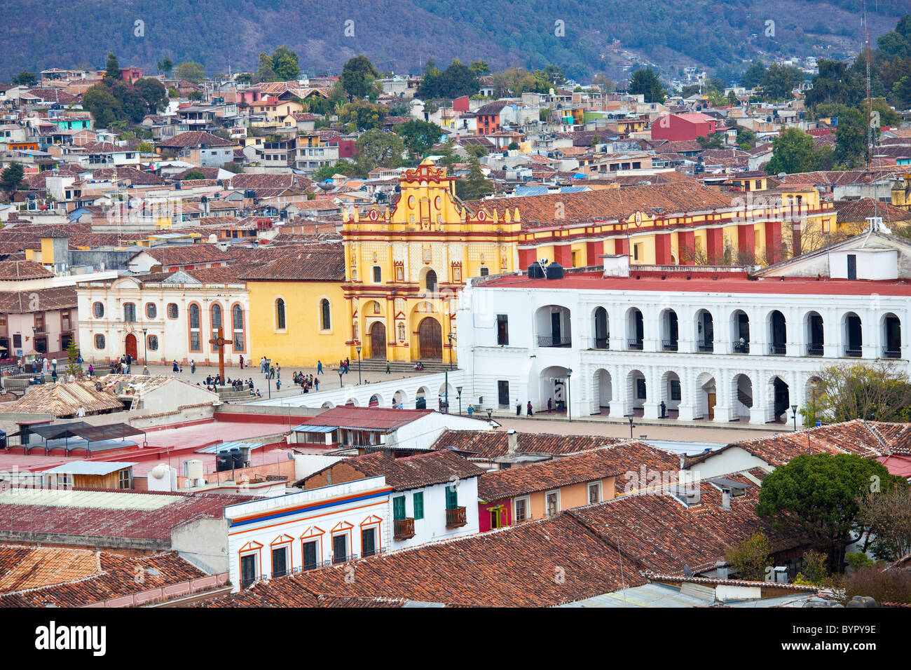 16. Jahrhundert San Cristobal Kathedrale, San Cristobal de Las Casas, Chiapas, Mexiko Stockfoto