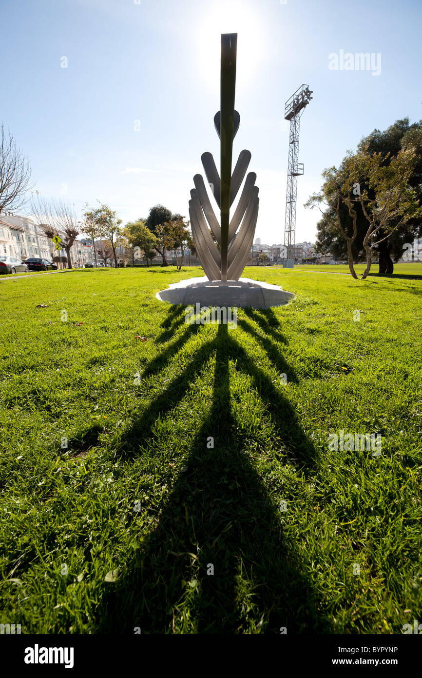 Kent Roberts Kunst im öffentlichen Raum-Skulptur in San Franciscos Marina District. Stockfoto