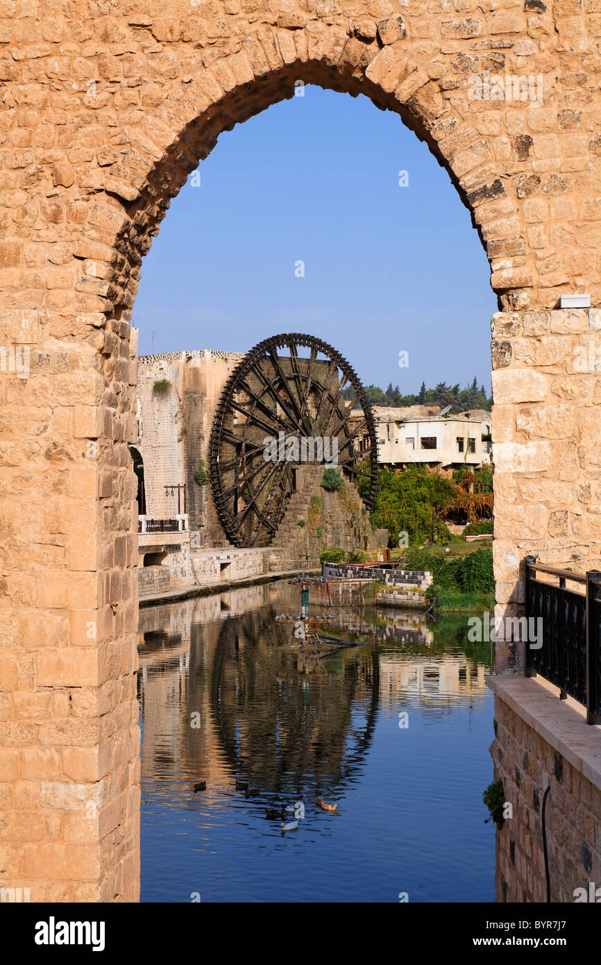 Wasserrad in Hama, Syrien Stockfoto