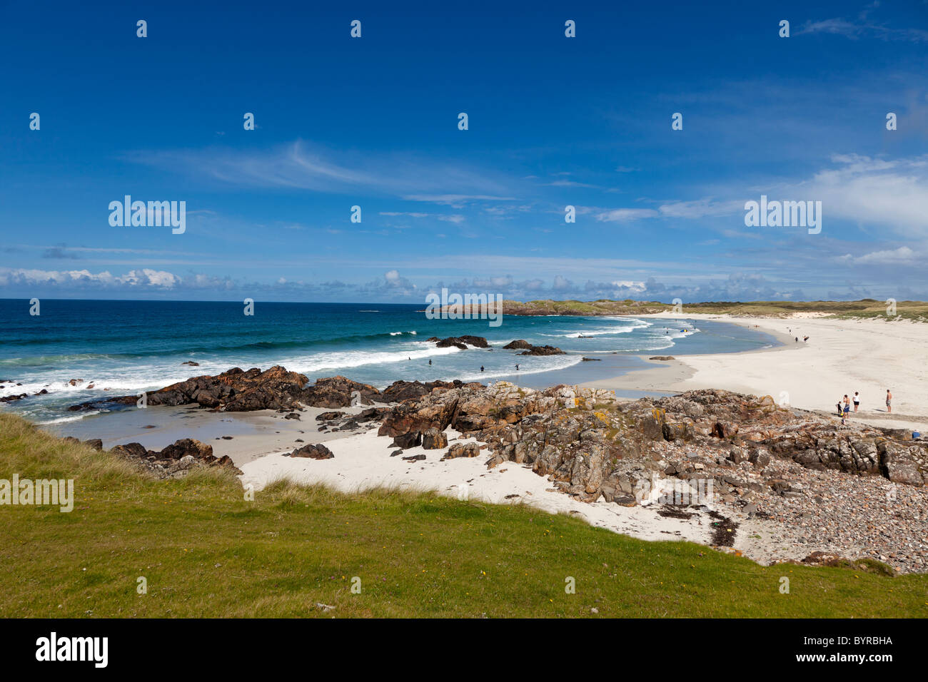 Großbritannien, Schottland, Argyll & Bute, Inneren Hebriden, Tiree, Balevullin Strand Stockfoto