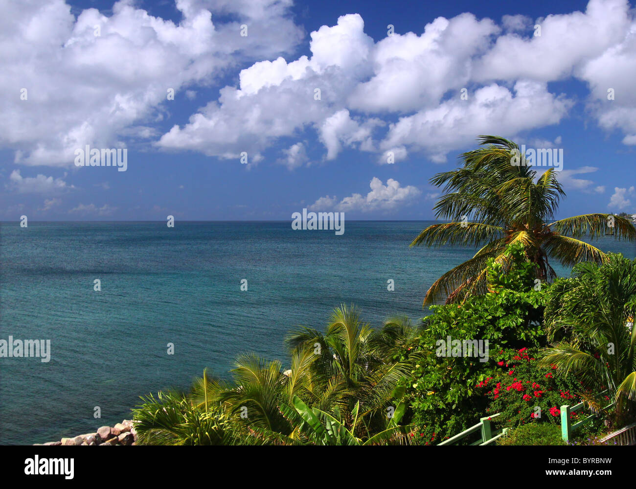 Die Karibikinsel Saint Kitts Stockfoto