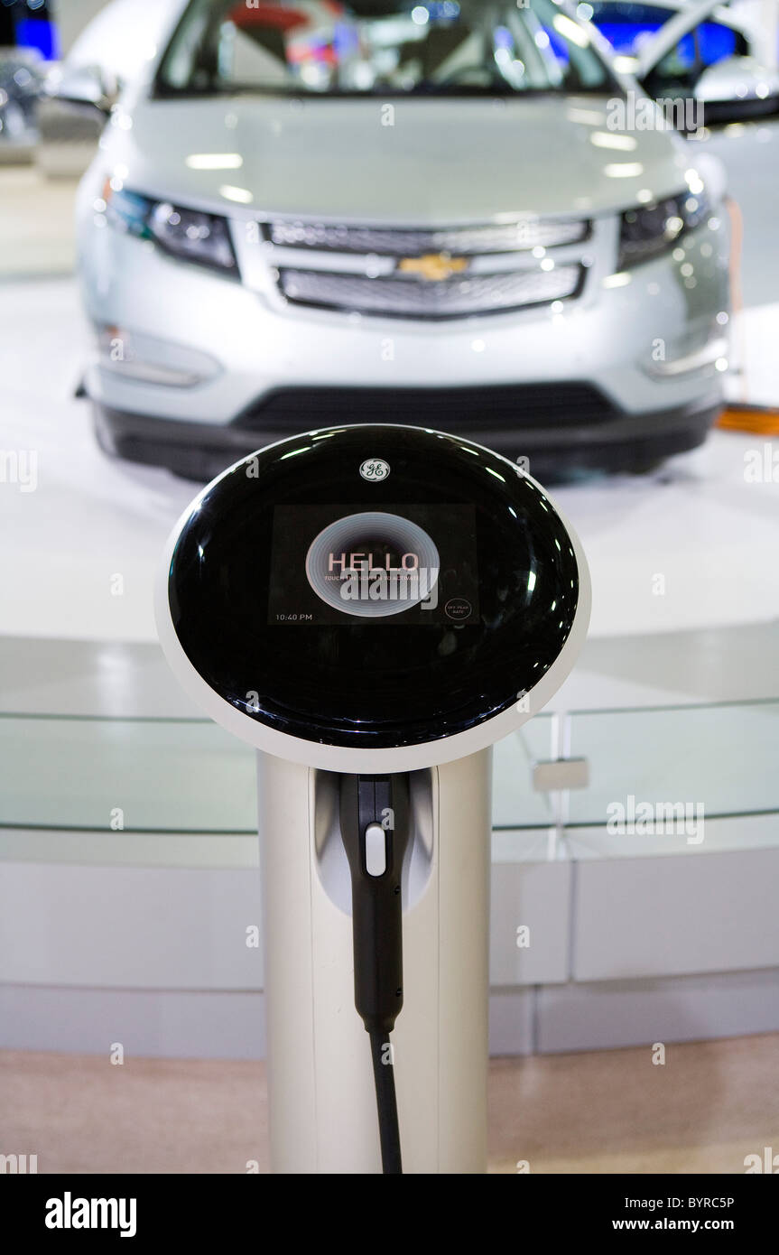 Der Chevrolet Volt auf der Washington Auto Show. Stockfoto