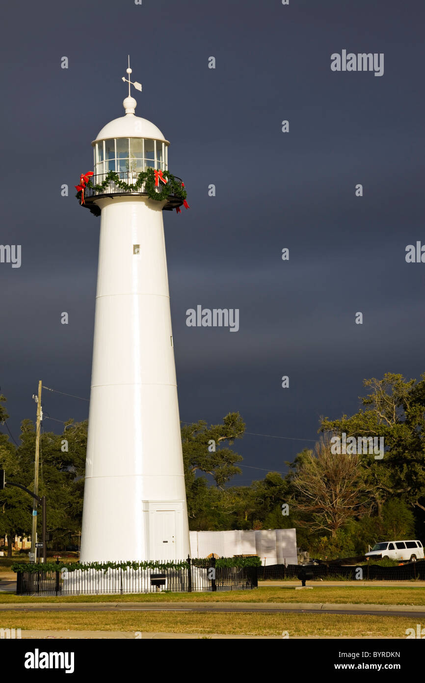 Biloxi Lighthouse in Mississippi Stockfoto