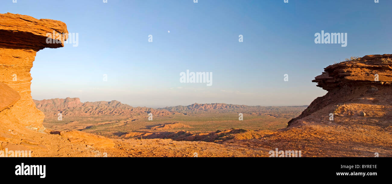 Sonnenaufgang auf der Sierra de Las machte; San Luis, Argentinien Stockfoto