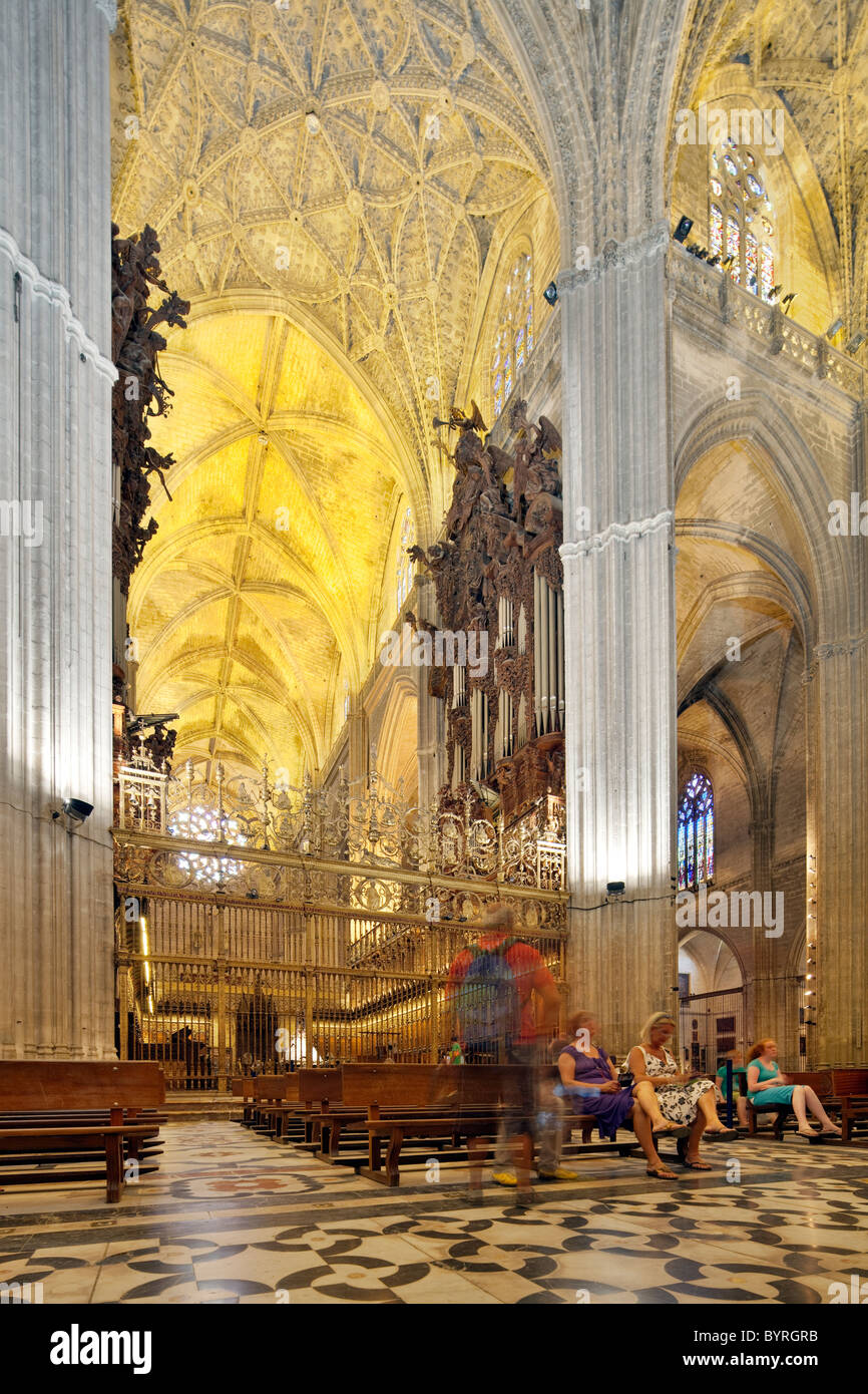 Querschiff, Kathedrale Santa Maria De La Sede, Sevilla, Spanien Stockfoto