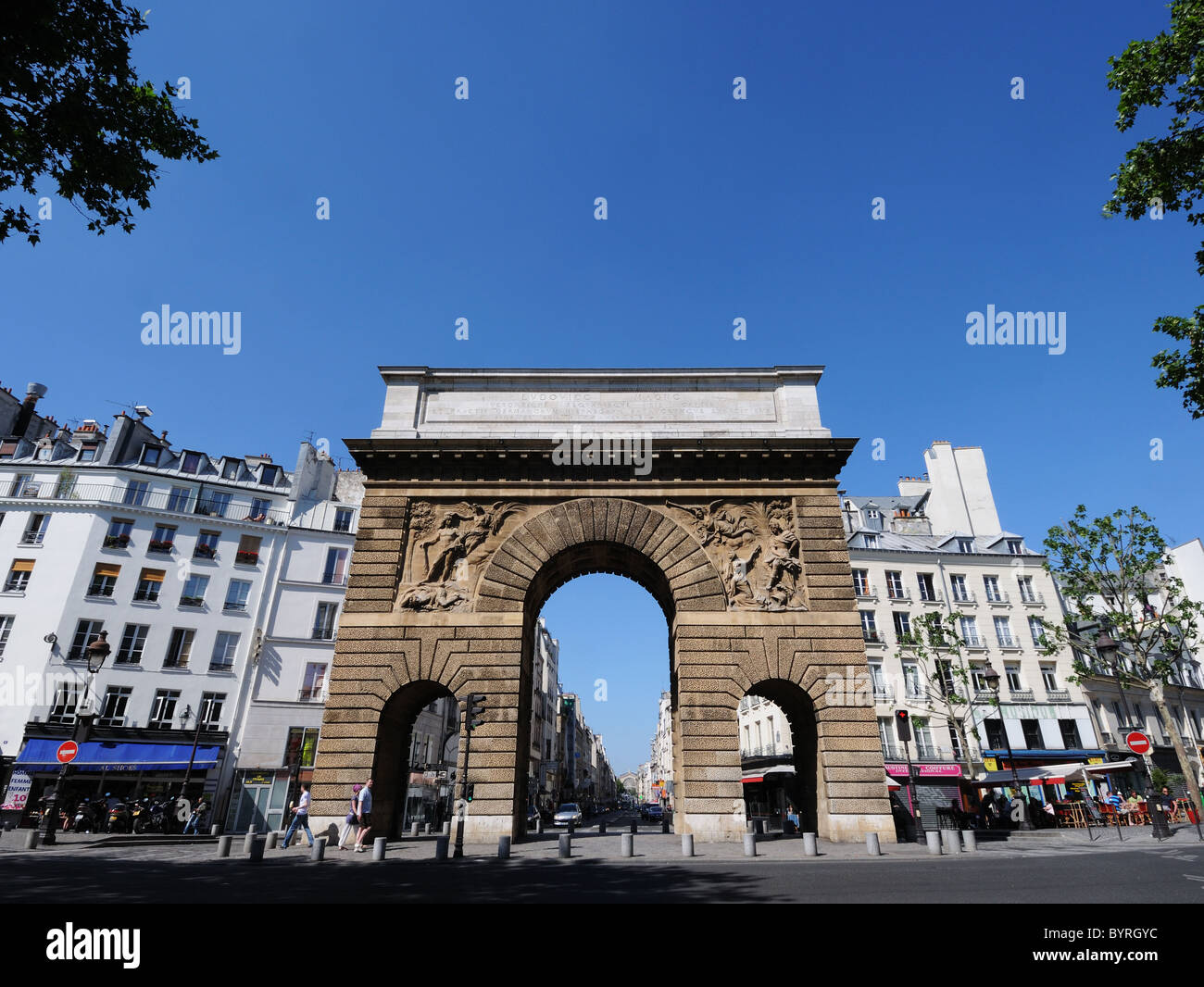 Porte St-Martin in Paris, Frankreich Stockfoto