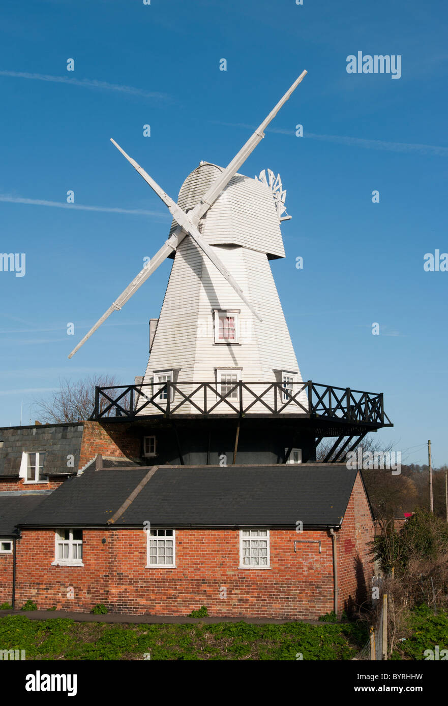 Rye Windmill Roggen East Sussex England Stockfoto