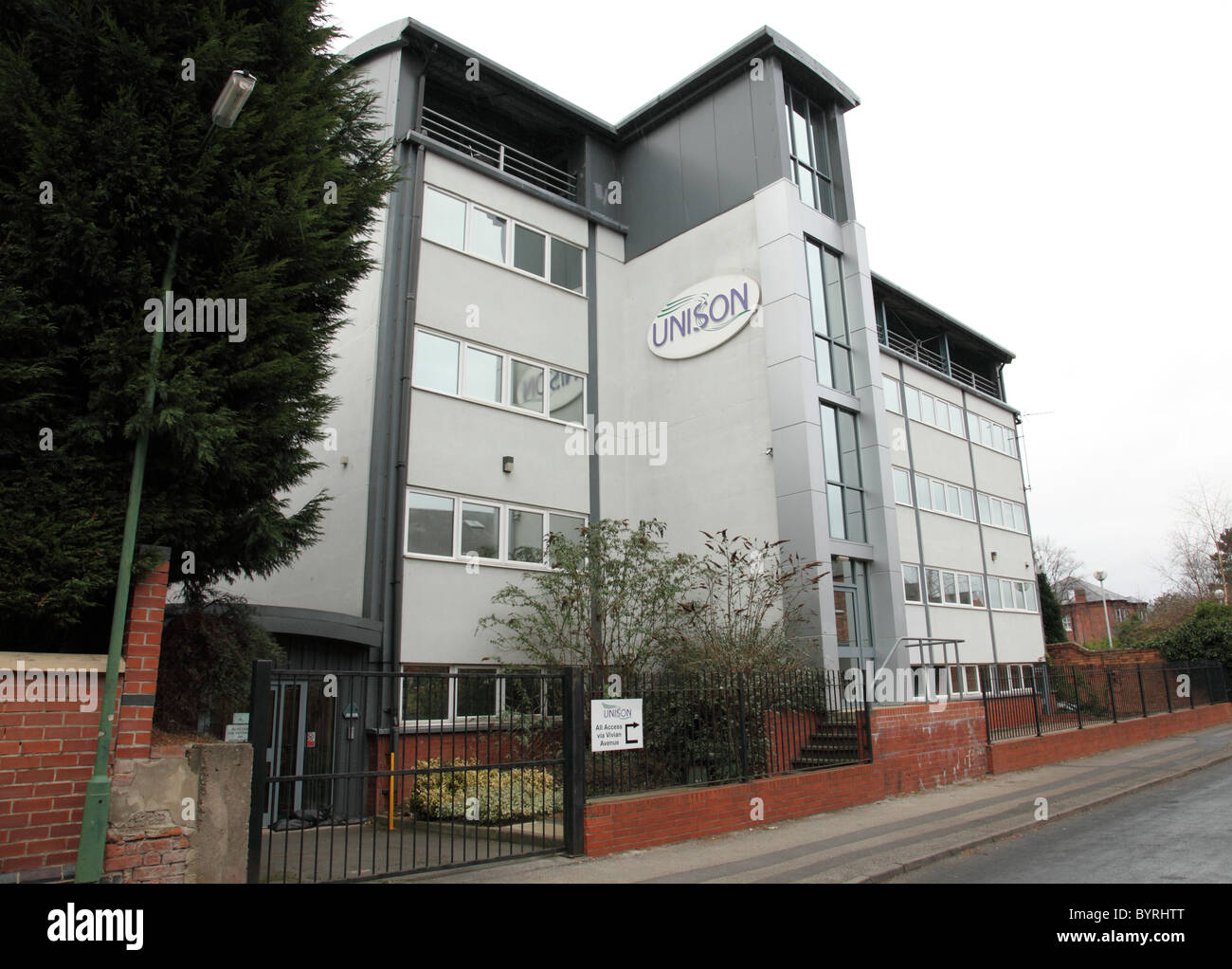 Unison Gebietsbüro in Nottingham, England, Vereinigtes Königreich Stockfoto