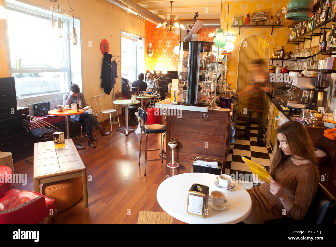 Literarisches Café, Madrid, Spanien Stockfoto