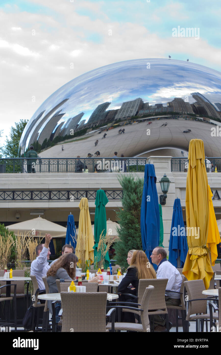 Park Grill Restaurant, Millennium Park, Chicago, Illinois, USA Stockfoto