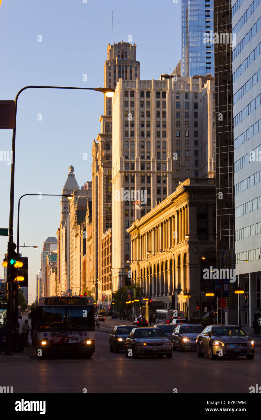 Straßenszene in MIchigan Avenue, Chicago, Illinois, USA Stockfoto