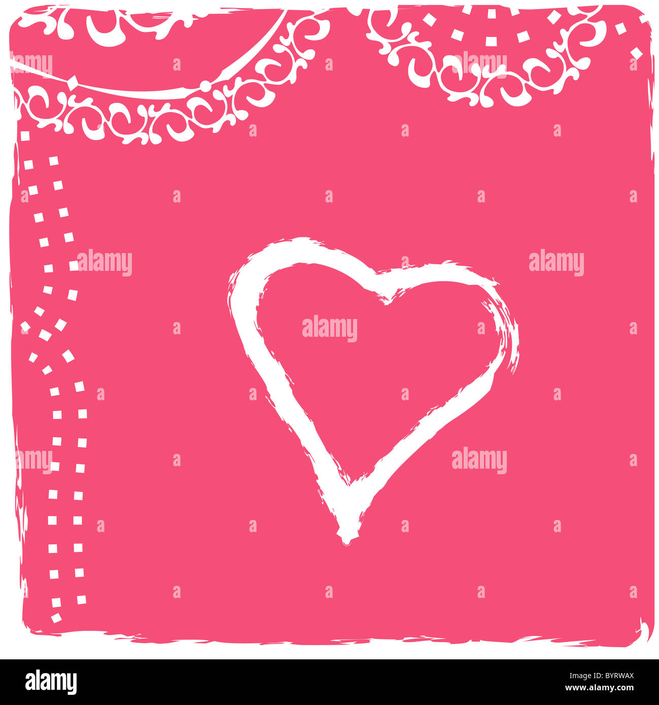 Valentine Herzen Hintergrund Stockfoto