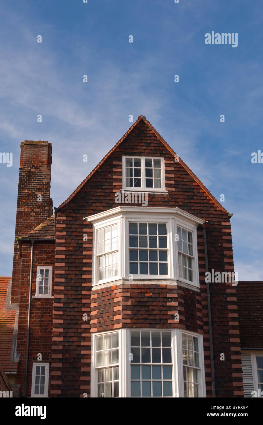 Eine attraktive Bucht fronted Haus in Aldeburgh, Suffolk, England, Großbritannien, Uk Stockfoto