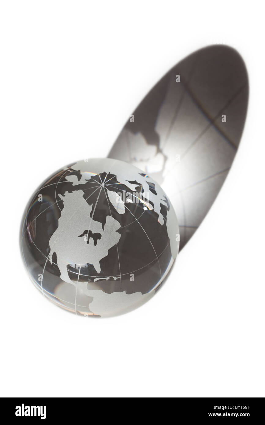 Planeten Erde, transparente Globus für Hintergrund Stockfoto