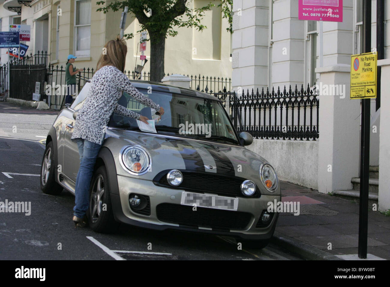 CHANTELLE Chantelle gut parken und Preston haben genug auf dem Teller mit ihre bevorstehende Scheidung ohne Stockfoto