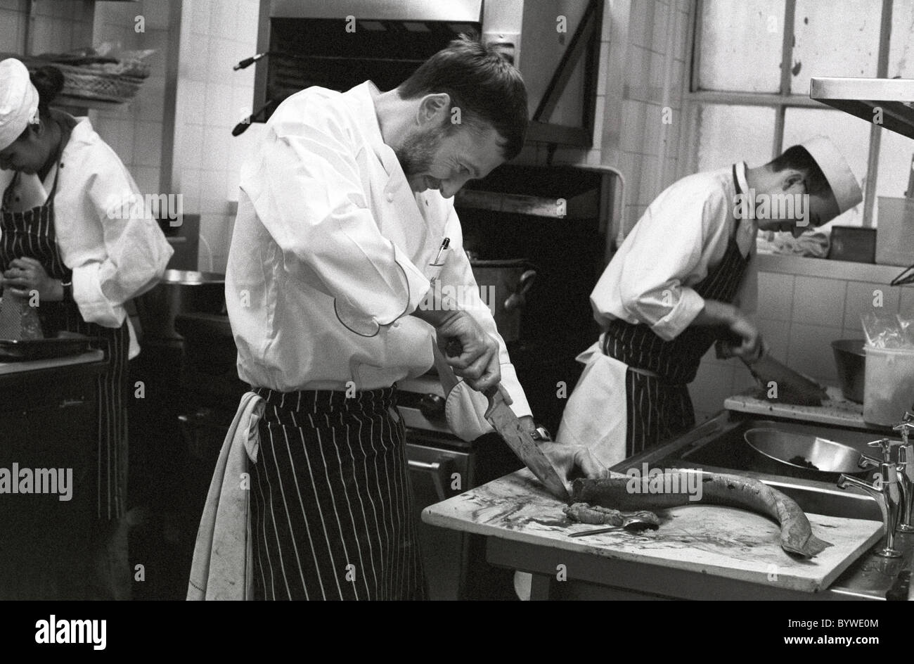 Küchenchef Michel Roux Jr. bei Le Gavroche Stockfoto