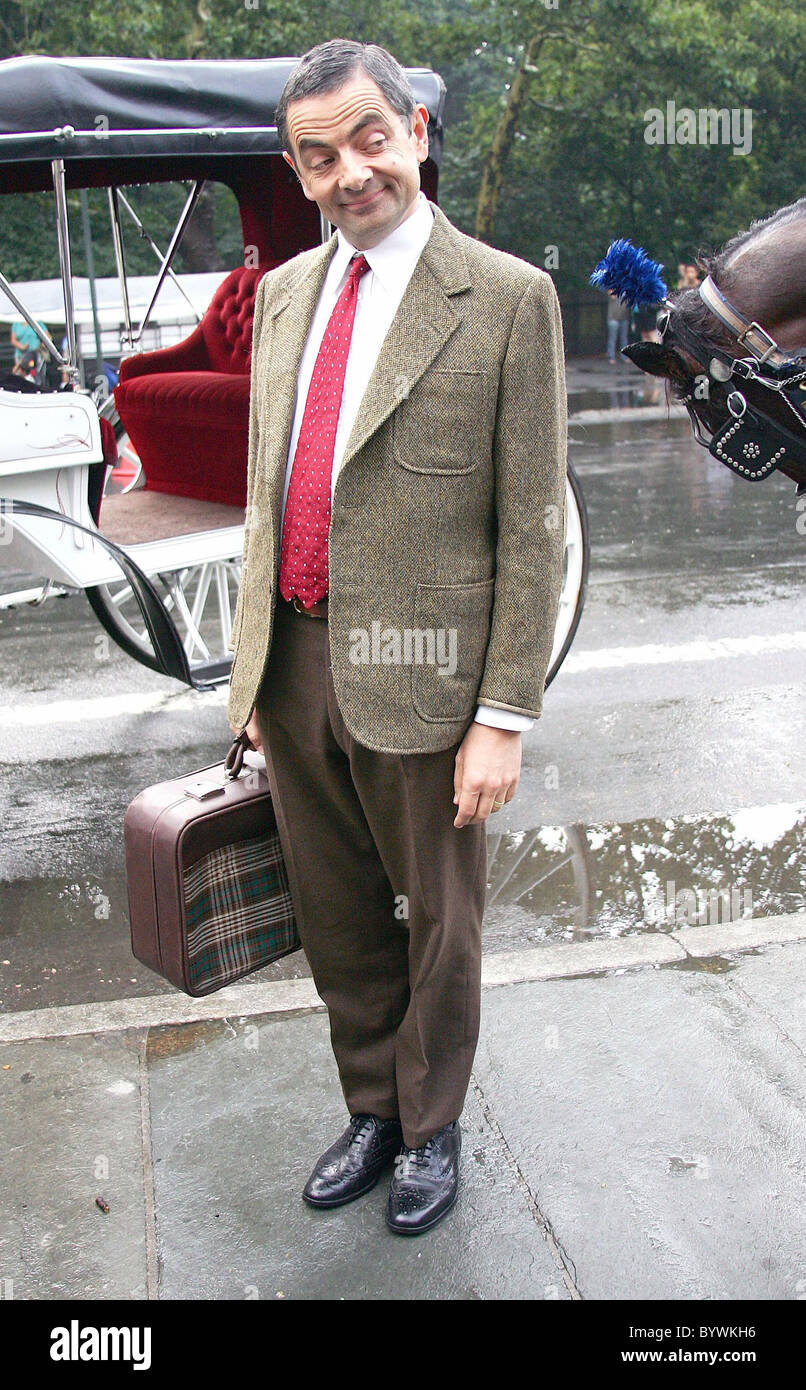 Rowan Atkinson alias Mr. Bean fördert seinen neuen Film "Mr. Bean macht  Ferien" New York City, USA - 19.07.07 Stockfotografie - Alamy