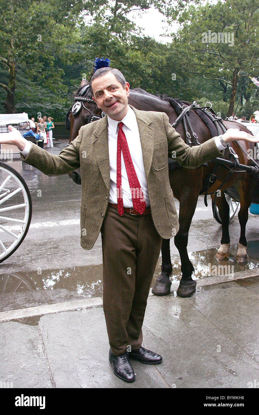 Rowan Atkinson alias Mr. Bean fördert seinen neuen Film "Mr. Bean macht Ferien" New York City, USA - 19.07.07 Stockfoto