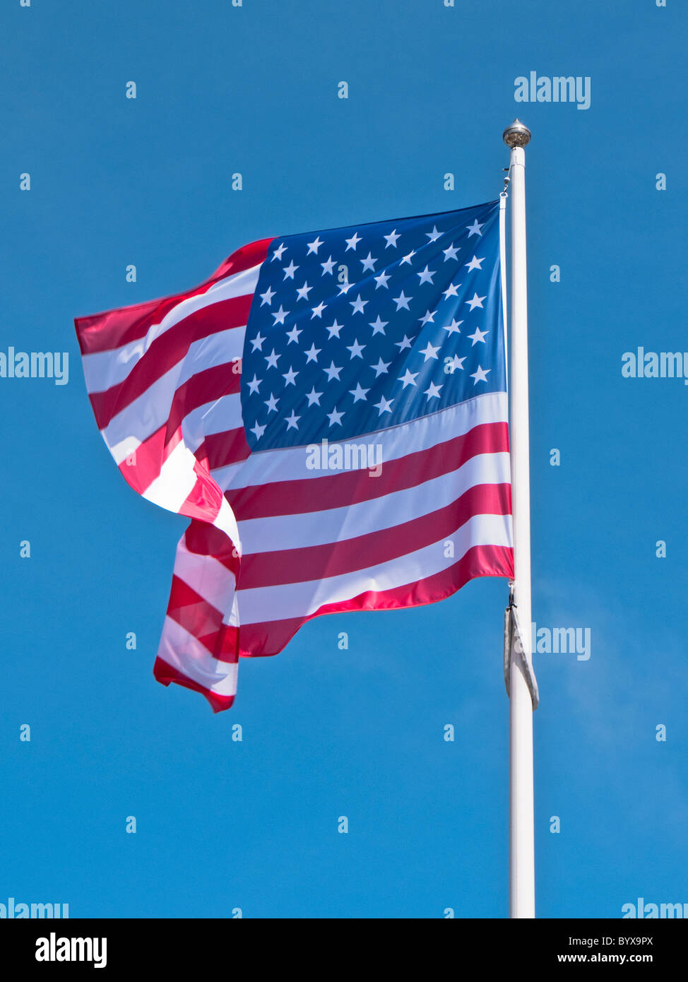 Die nationale Flagge der Vereinigten Staaten von Amerika Stockfoto