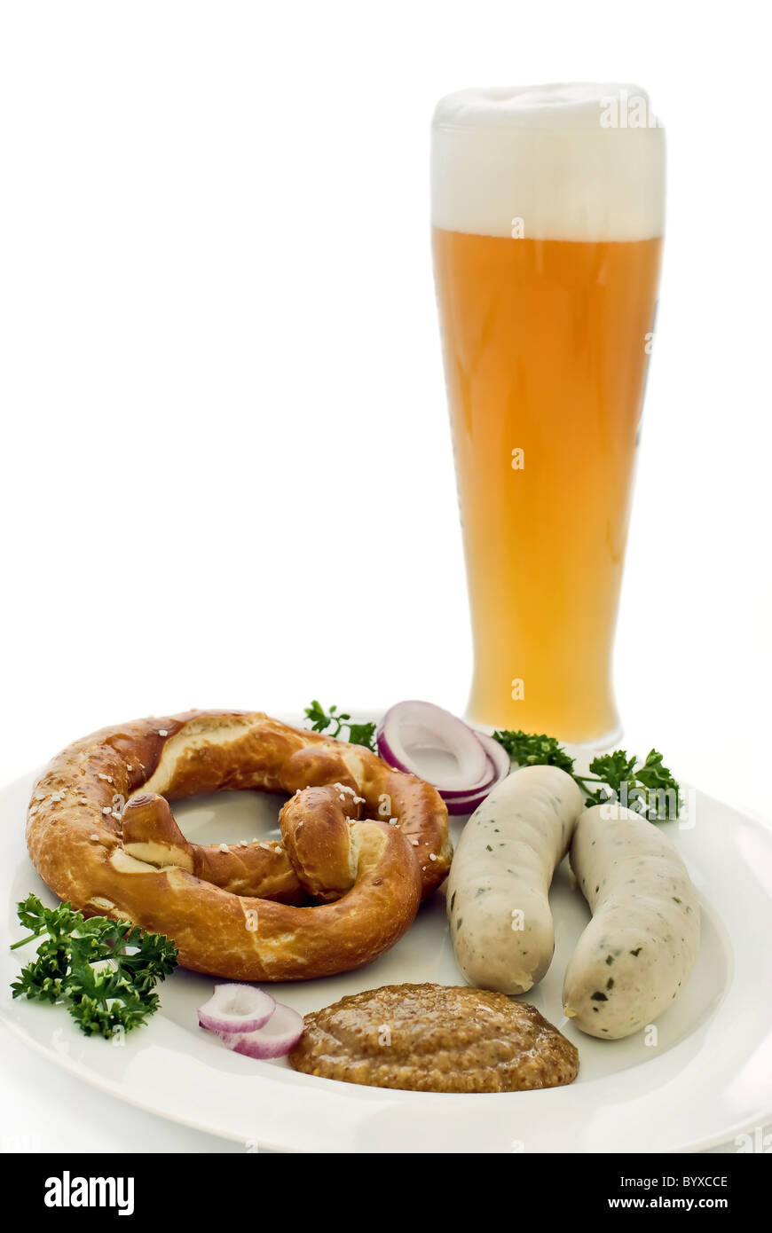 Weißwurstfrühstück Stockfoto