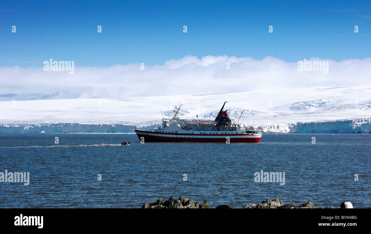 MV 'Explorer' Schiff, Antarktis, antarktische Halbinsel Stockfoto