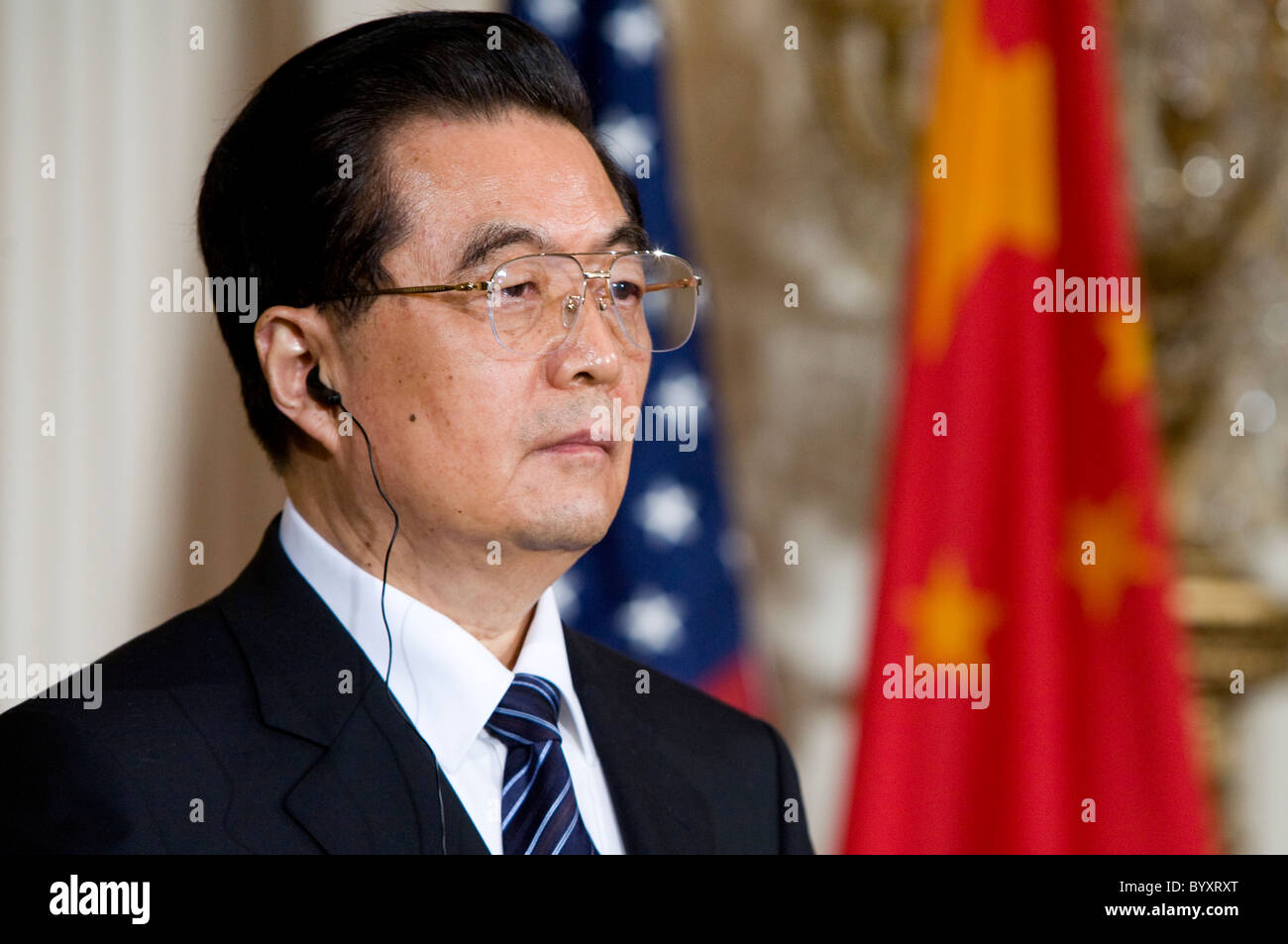 Der chinesische Präsident Hu Jintao im Weißen Haus. Stockfoto