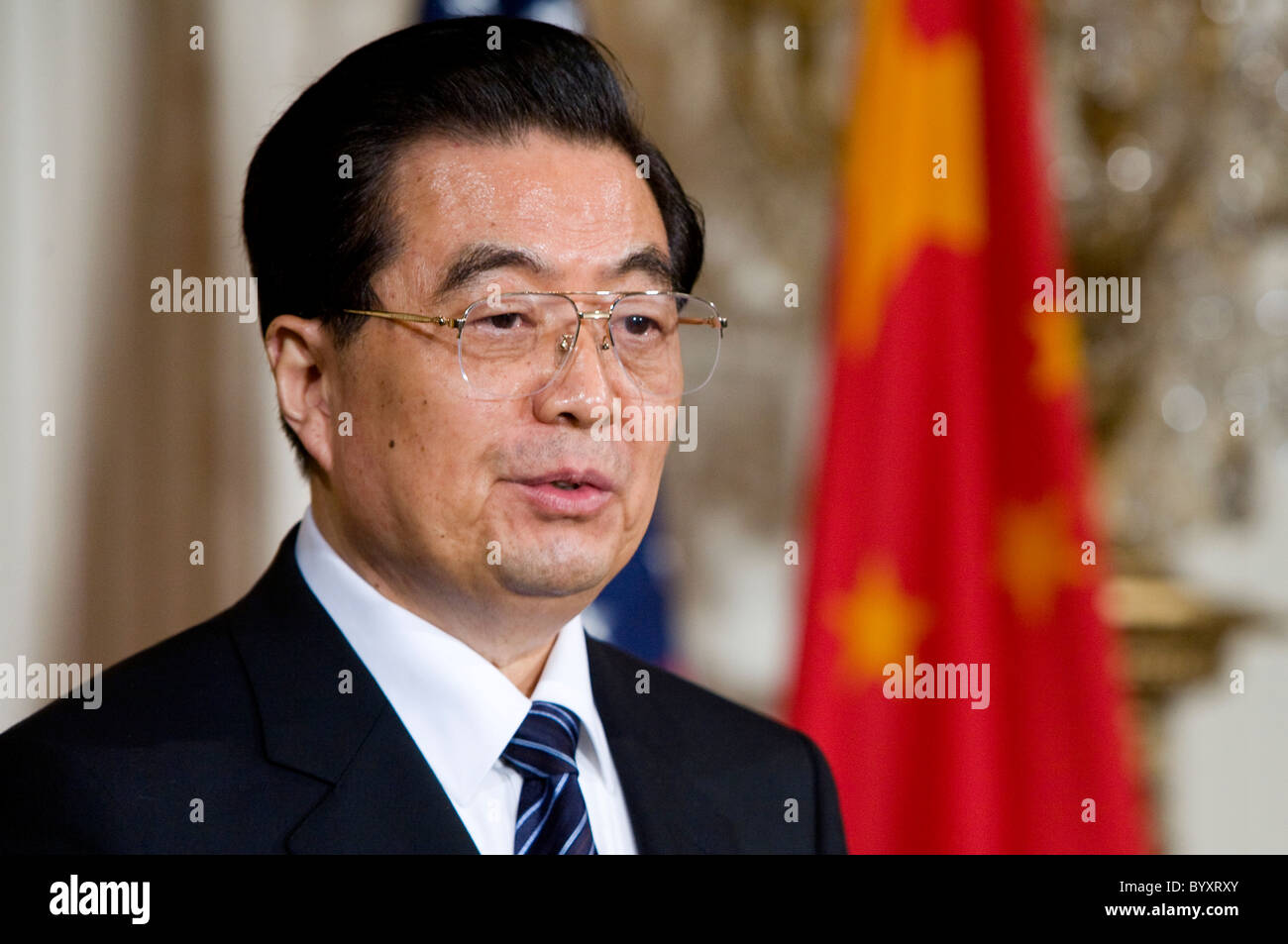 Der chinesische Präsident Hu Jintao im Weißen Haus. Stockfoto