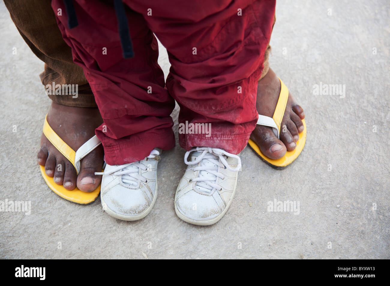 zusammenstehen; Grand Saline, haiti Stockfoto