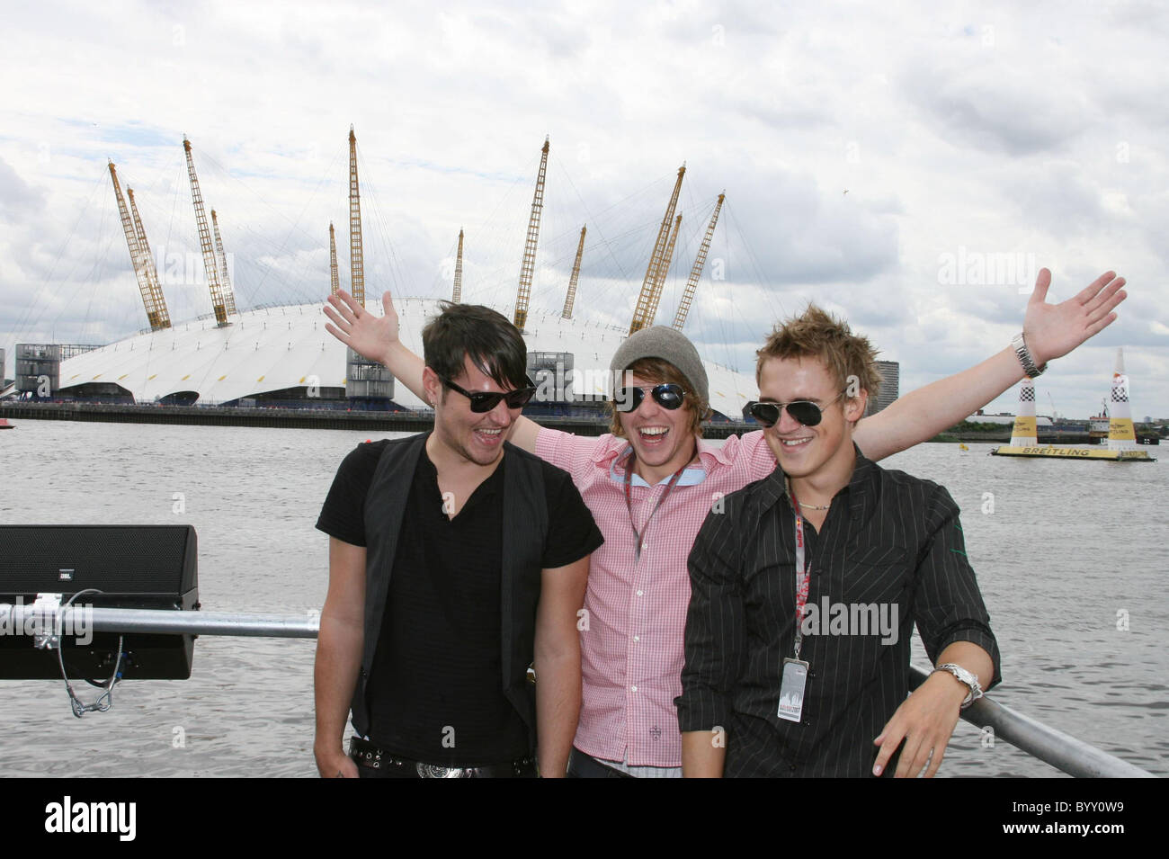 Red Mcfly Races Matt Willis mit Danny Jones und Tom Fletcher von McFly die jährliche ...