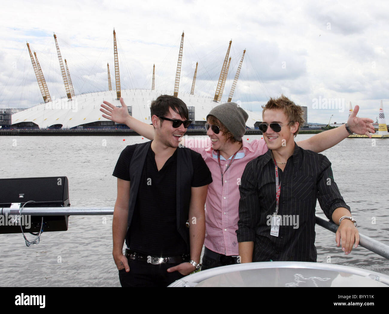 Red Mcfly Races Matt Willis mit Danny Jones und Tom Fletcher von McFly die jährliche ...