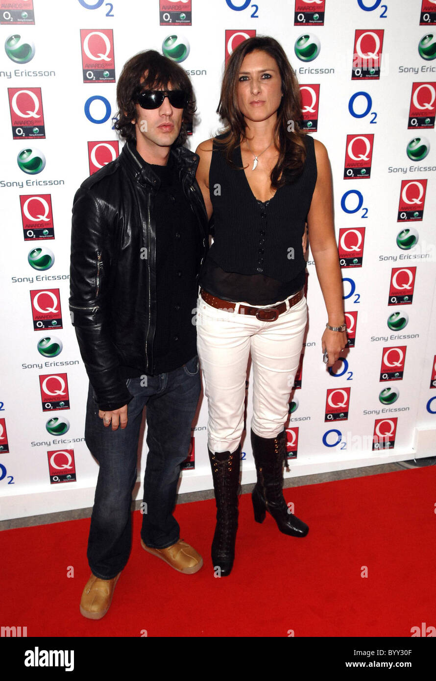 Richard Ashcroft und Frau Kate Radley den Q Awards statt im Grosvenor House - Ankünfte London, England - 08.10.07: Stockfoto