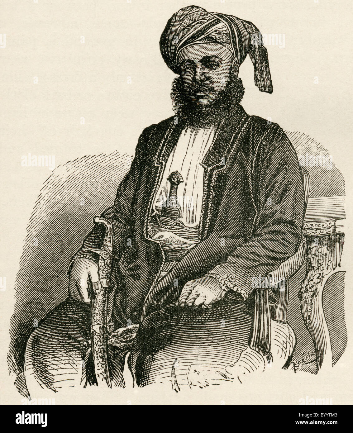 Sayyid Barghash bin, sagte Al-Busaid, 1837-1888. Zweite Sultan von Sansibar, Ost-Afrika. Stockfoto