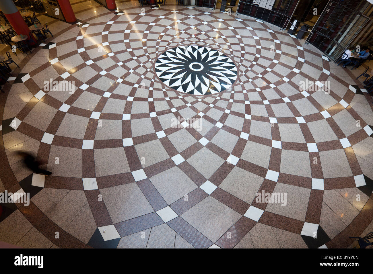Inlalid Marmor Atrium, James R Thompson Center, Chicago, Illinois, USA Stockfoto