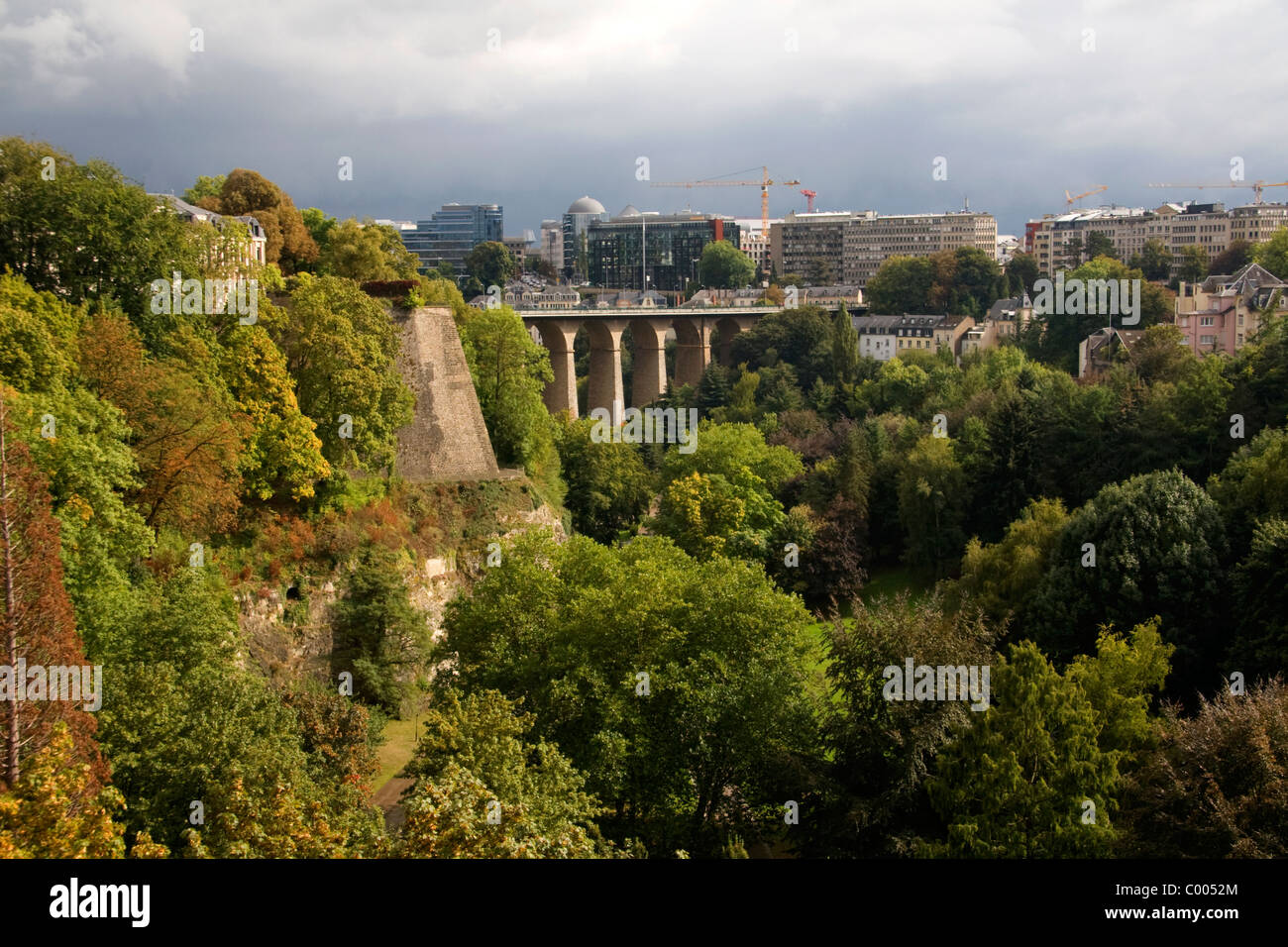 Die Passerelle Viaduct in Luxemburg, Luxemburg. Stockfoto