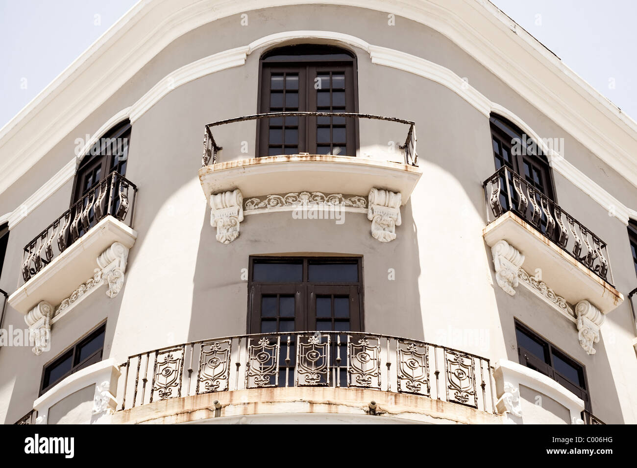 Historische Architektur in Old San Juan Puerto Rico. Stockfoto