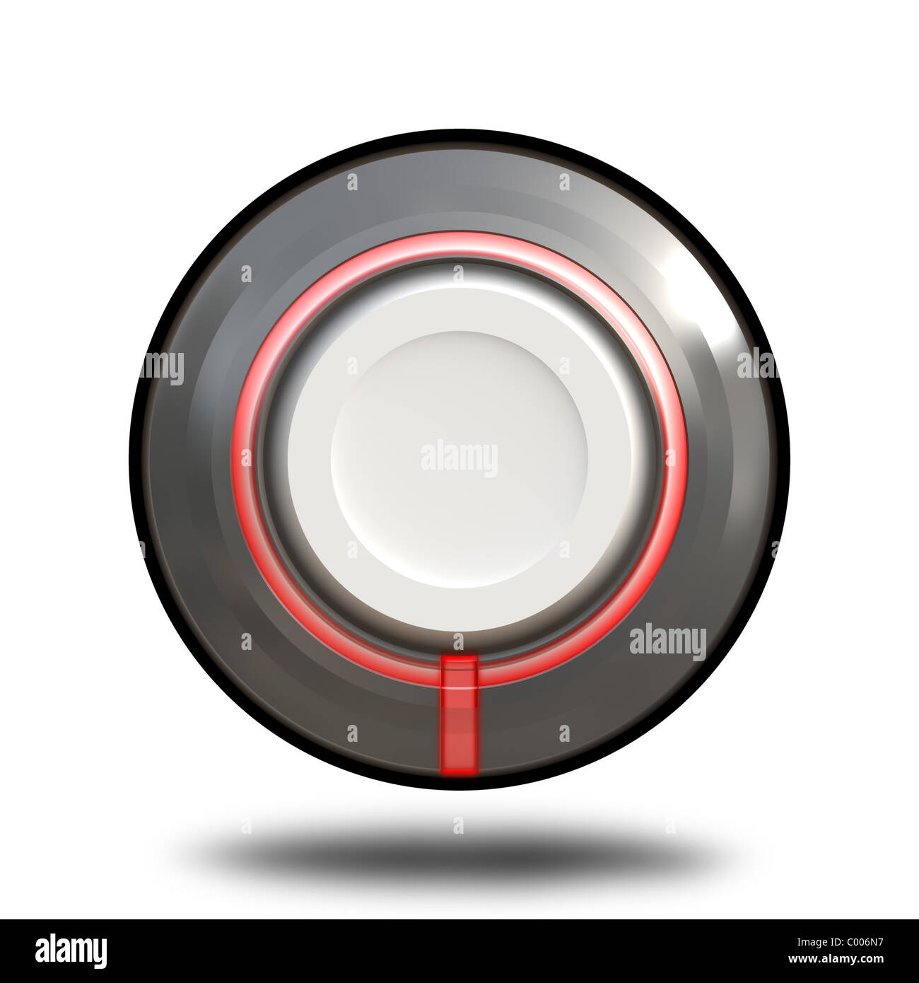 Ein moderner aussehende 3D-Button oder Symbol isoliert auf weiß. Ideal für den Einsatz in Web-Design oder in benutzerdefinierten Anwendung... Stockfoto